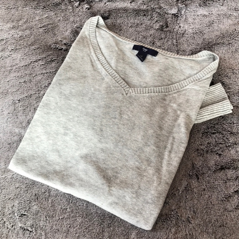 Gray GAP V-neck Sweater